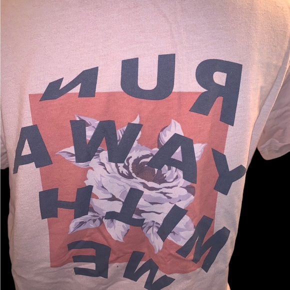 Ninth Hall Runaway With Me Beige Light Pink Baseball Tee - Picture 8 of 9